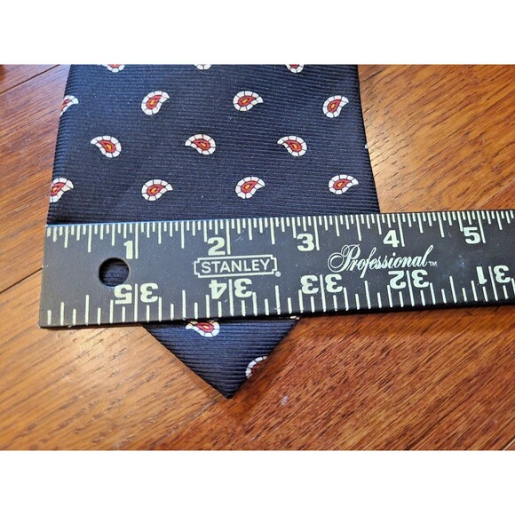 Lot of 4 Vtg Polo Ralph Lauren Silk Tie Hand Made USA Yellow Red Dark Blue Navy - Picture 16 of 16